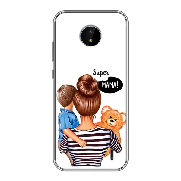 Чехол с принтом «Мама с сыном» для Nokia C20 Plus