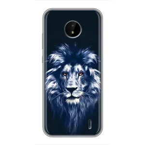 Чехол со Львом для Nokia C20 Plus (VPrint) (Синий Лев)