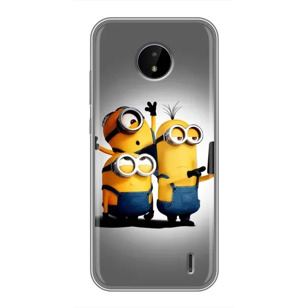 Чехол с принтом «Три миньона» для Nokia C20 Plus