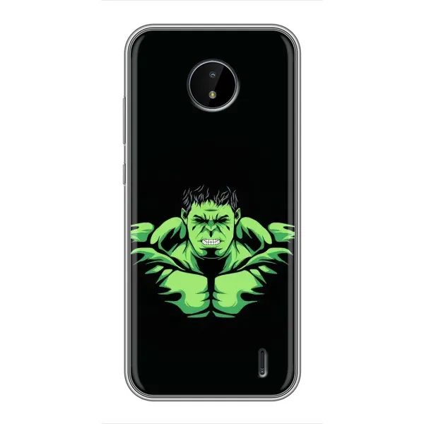 Чехол с принтом «Зелёный Халк» для Nokia C20 Plus