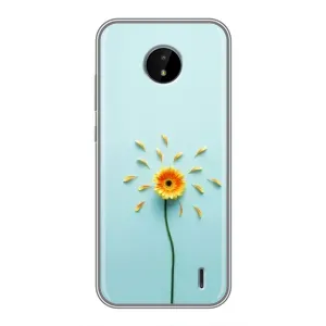 Чехлы с Цветами для Nokia C20 Plus (VPrint) (Желтый цветок)