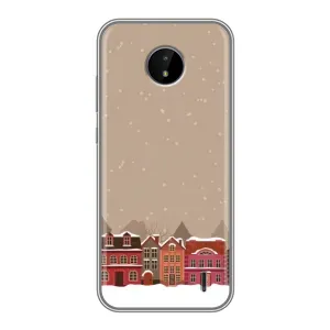 Новогодние, Праздничные Чехлы для Nokia C20 Plus - 2024 год (Зимний город)