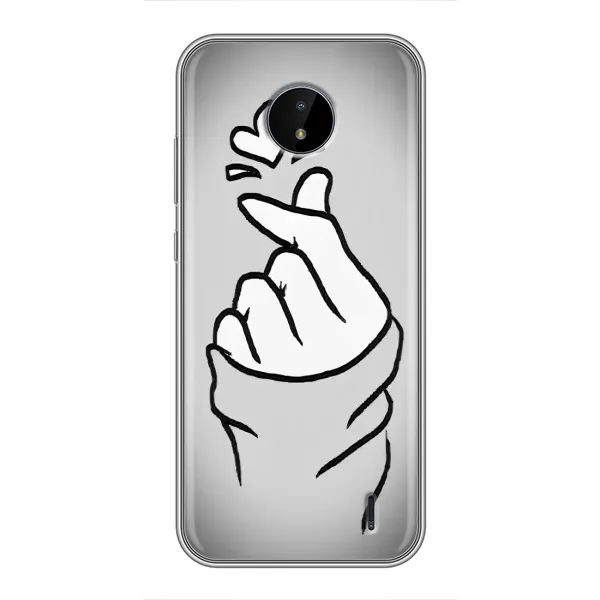 Чехол с принтом «Значок Love» для Nokia C20 Plus