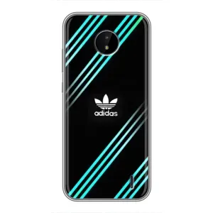 Чехлы Адидас для Nokia C20 (AlphaPrint) (Адидас с полосами)