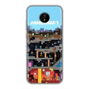 Чехол Майнкрафт на Nokia C20 (AlphaPrint) Minecraft (фон Minecraft)
