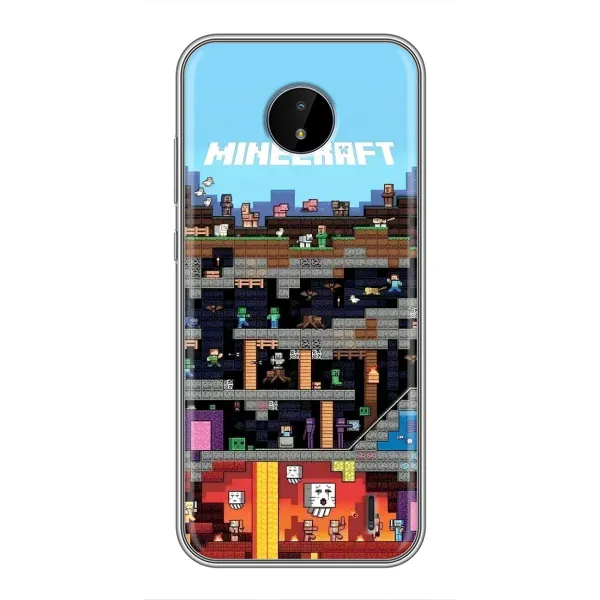 Чохол з принтом «фон Minecraft» для Nokia C20 Чохол з принтом «фон Minecraft» для Nokia C20