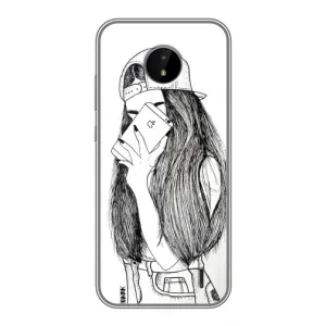 Чехол с печатью для Nokia C20 - (Мода) (AlphaPrint) (Фото девочки)
