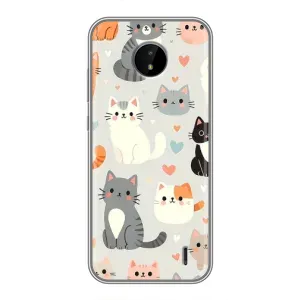 Чехол с рисунком кот на Nokia C20 (Коллаж котов)