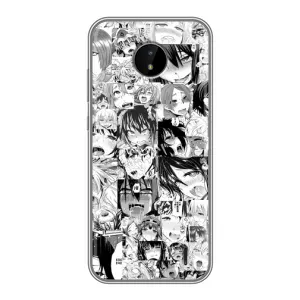 Анимешный чехол для Nokia C20 (Ahegao manga)