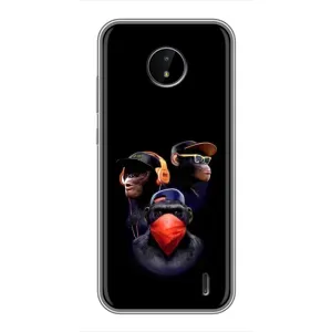 Чехол с Обезьянами Nokia C20 - (AlphaPrint) (Три обезьяны)