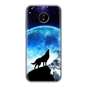 Защитные чехлы для Нокиа С20 (AlphaPrint) (ХИТ продаж) ВОЛК (Волк на луну)