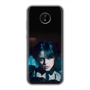 Чехлы Венсдей на Nokia C20 Уэнсдей (AlphaPrint) (взгляд Уэнздей)