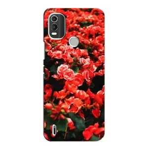 Чехлы с Цветами для Nokia C21 Plus (VPrint) (Цветы красные)