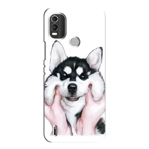 Чехлы с собаками для Nokia C21 Plus (VPrint) (Довольный Хаски)