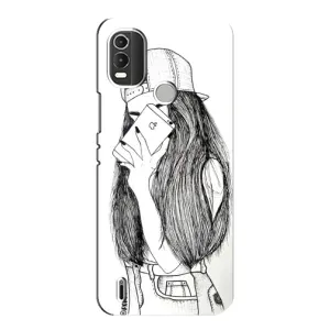 Чохол з друком для Nokia C21 Plus - (Мода) (AlphaPrint) (Фото дівчини)