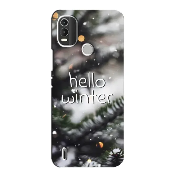 Чехол с принтом «Hello winter» для Nokia C21 Plus