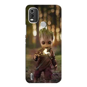 Чехол МАРВЕЛ для Нокиа С21 Плюс (AlphaPrint) (I am Groot)