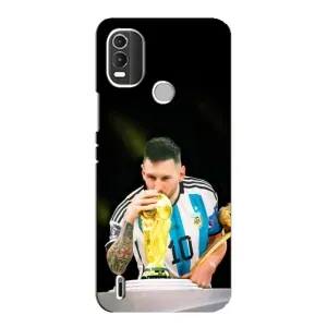 Чехлы для Nokia C21 Plus (Leo чемпион) (AlphaPrint) (Кубок Месси)