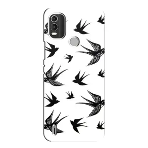 Чехол с птицами на Nokia C21 Plus (VPrint) (Ласточки)