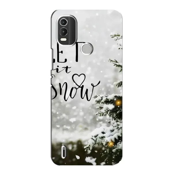 Чехол с принтом «Let it snow» для Nokia C21 Plus