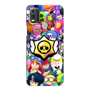 Чехол для Nokia C21 Plus Бравл Старс (VPrint) (Лого Brawl Stars)