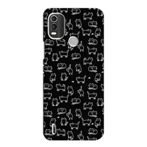 Чохол з принтом для Nokia C21 Plus (AlphaPrint) Модні коти (Маленькі котики)
