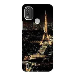Чохол Ейфелева Вежа Nokia C21 Plus - (AlphaPrint) (Нічний Париж)