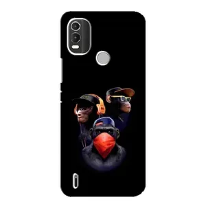 Чохол з Мавпами Nokia C21 Plus - (AlphaPrint) (Три мавпи)