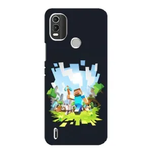 Чехол Майнкрафт на Nokia C21 Plus (AlphaPrint) Minecraft (персонажи Minecraft)