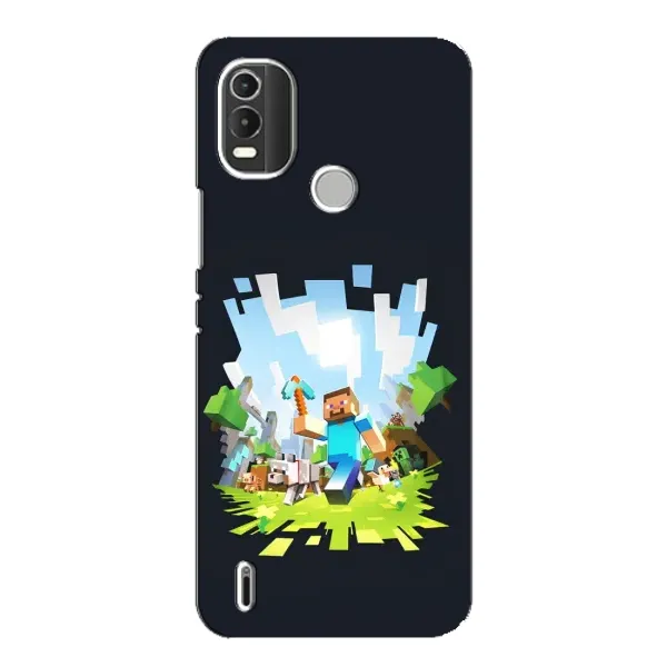 Чехол с принтом «персонажи Minecraft» для Nokia C21 Plus Чехол с принтом «персонажи Minecraft» для Nokia C21 Plus