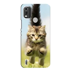 Чехлы с Котиками для Nokia C21 Plus (VPrint) (Прыжок кота)