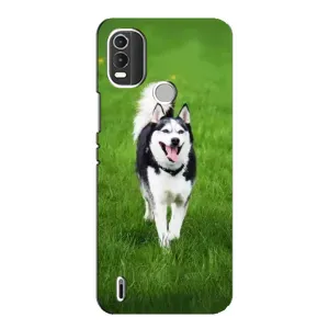 Чохол з Хаскі Nokia C21 Plus - (AlphaPrint) (Радісний Хаскі)