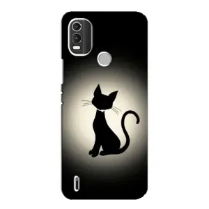 Чохол з принтом для Nokia C21 Plus (AlphaPrint) Модні коти (Силует котика)