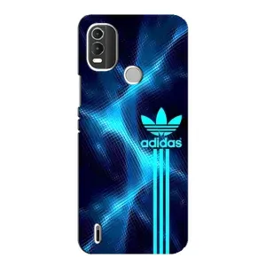 Чохли Адидас для Nokia C21 Plus (AlphaPrint) (Синій Адідас)
