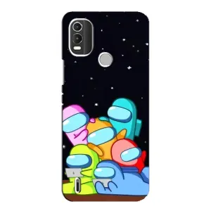 Чохли Амонг Ас для Nokia C21 Plus (AlphaPrint) (Скіни в космосі)