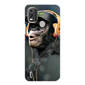 Чохол з Мавпами Nokia C21 Plus - (AlphaPrint) (В навушниках)