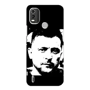 Чехол для Nokia C21 Plus (AlphaPrint - с принтом Зеленского) (Зеленский АРТ)