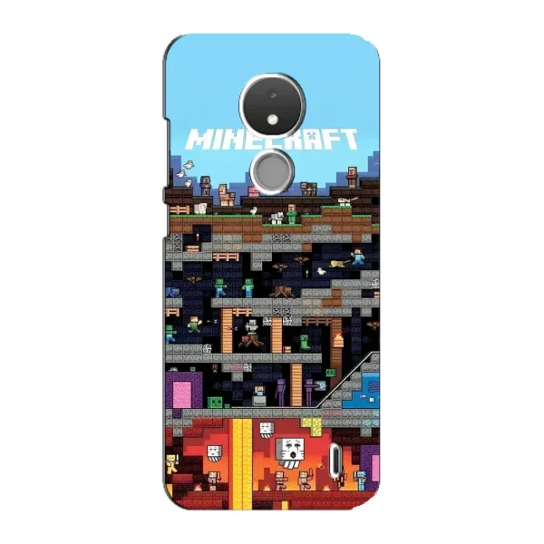Чехол с принтом «фон Minecraft» для Nokia C21 Чехол с принтом «фон Minecraft» для Nokia C21