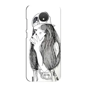 Чохол з друком для Nokia C21 - (Мода) (AlphaPrint) (Фото дівчини)