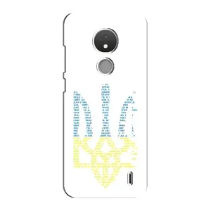 Чехлы для Nokia C21 Укр. Символика (AlphaPrint) (Герб из букв)