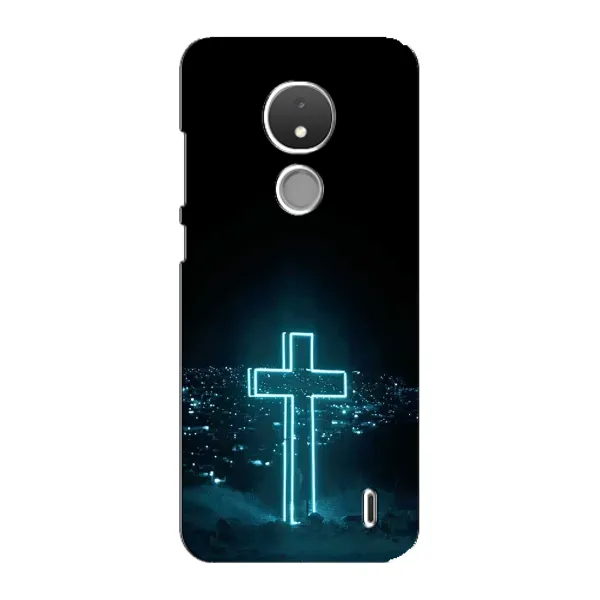 Чехол с принтом «Крест и город» для Nokia C21 Чехол с принтом «Крест и город» для Nokia C21