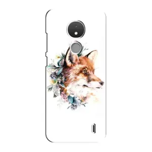 Чехлы с картинкой Лисички для Nokia C21 (VPrint) (Лисичка в цветочках)