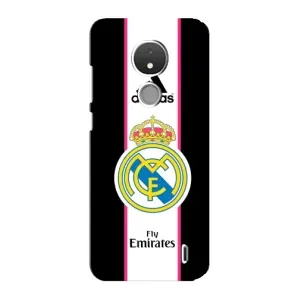 Чехол для Nokia C21 с принтом Реал Мадрид (Лого Real Madrid)