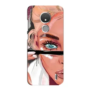 Чохол з друком для Nokia C21 - (Мода) (AlphaPrint) (Макіяж)
