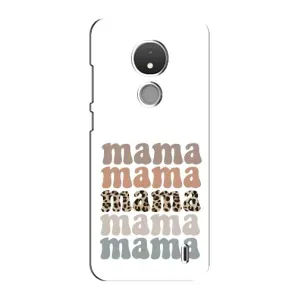 Чехлы для мамы на Nokia C21 (Текстовый коллаж мама)