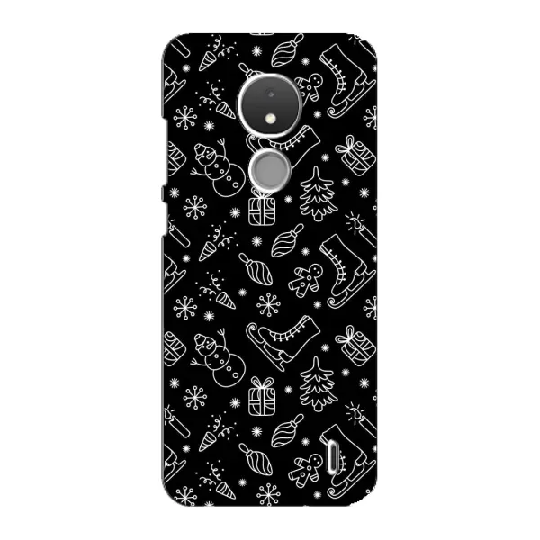 Чехол с принтом «Новогодний фон» для Nokia C21