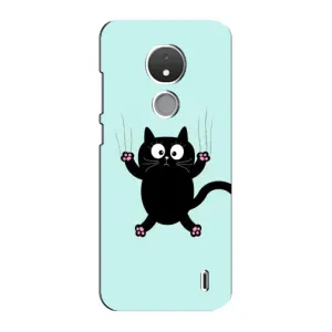 Чехол с принтом для Nokia C21 (AlphaPrint) Модные коты (Падающий кот)