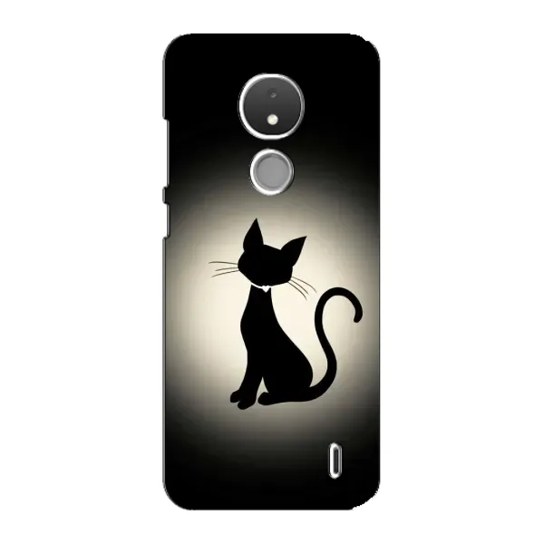 Чехол с принтом «Силуэт котика» для Nokia C21 Чехол с принтом «Силуэт котика» для Nokia C21