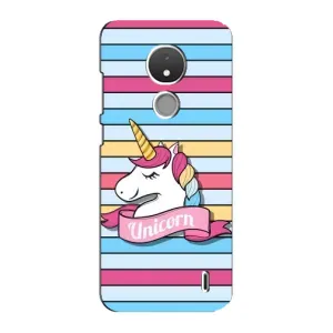 Чехол для Нокиа С21 - (Единорожки - Новинки) (AlphaPrint) (Unicorn)
