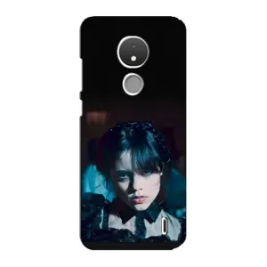 Чехлы Венсдей на Nokia C21 Уэнсдей (AlphaPrint) (взгляд Уэнздей)